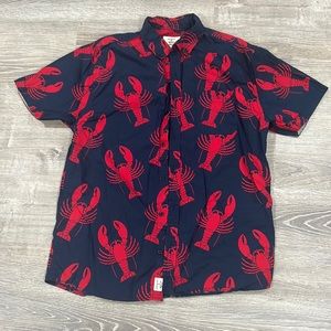 Mens button up t-shirt